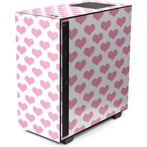 Plush Pink Hearts NZXT H510 Compact ATX Mid-Tower Case Skin