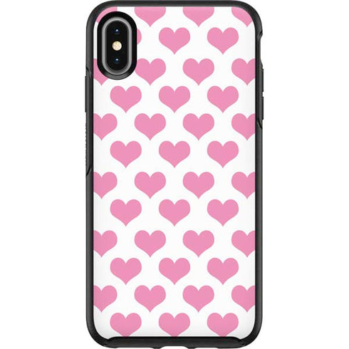 Plush Pink Hearts Otterbox Symmetry iPhone Skin