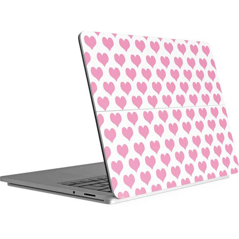 Plush Pink Hearts Surface Laptop Studio Skin