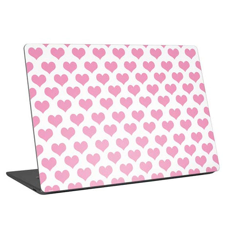 Plush Pink Hearts Universal Laptop 17in (13.8 x 10in) Skin