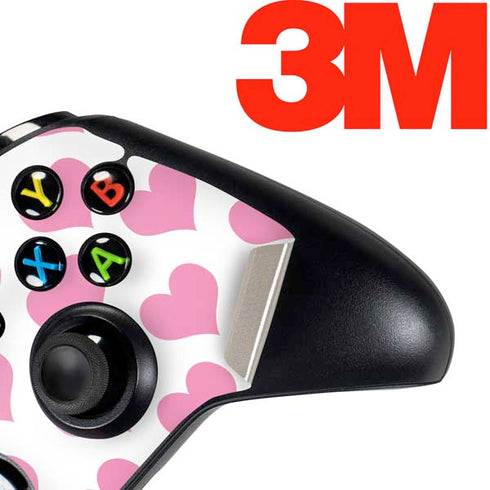 Plush Pink Hearts Xbox One Controller Skin