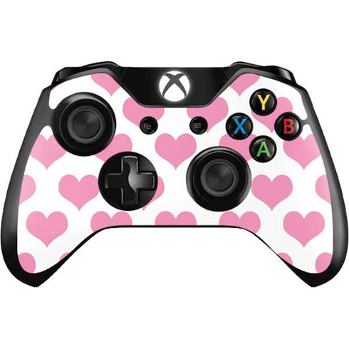 Plush Pink Hearts Xbox One Controller Skin