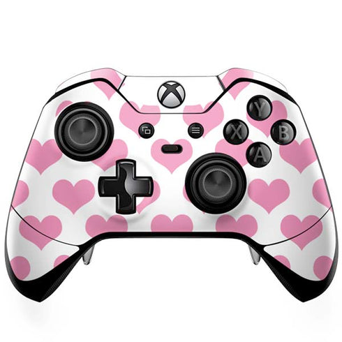 Plush Pink Hearts Xbox One Elite Controller Skin