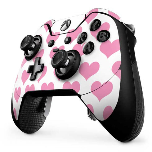 Plush Pink Hearts Xbox One Elite Controller Skin