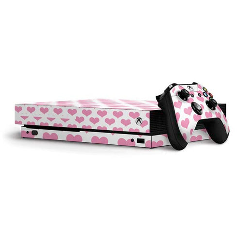 Plush Pink Hearts Xbox One X Bundle Skin