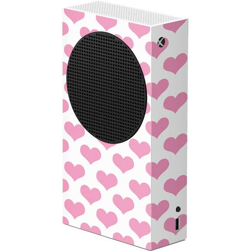 Plush Pink Hearts Xbox Series S Console Skin