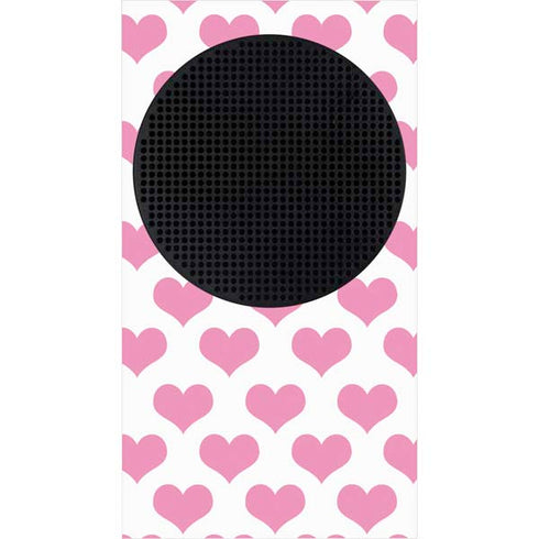 Plush Pink Hearts Xbox Series S Console Skin