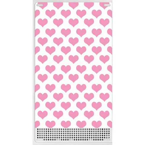 Plush Pink Hearts Xbox Series S Console Skin