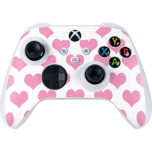 Plush Pink Hearts Xbox Series S Controller Skin