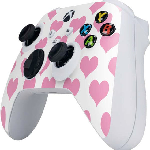 Plush Pink Hearts Xbox Series S Controller Skin