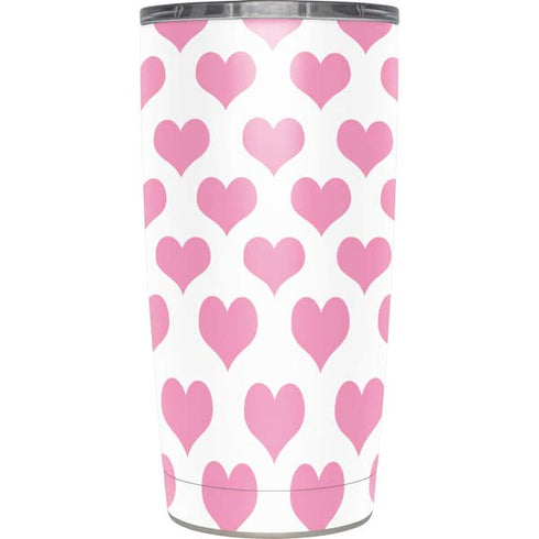 Plush Pink Hearts Yeti 20oz Tumbler Skin