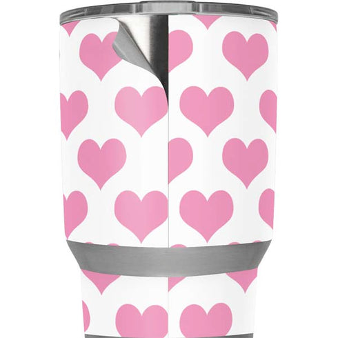 Plush Pink Hearts Yeti 20oz Tumbler Skin
