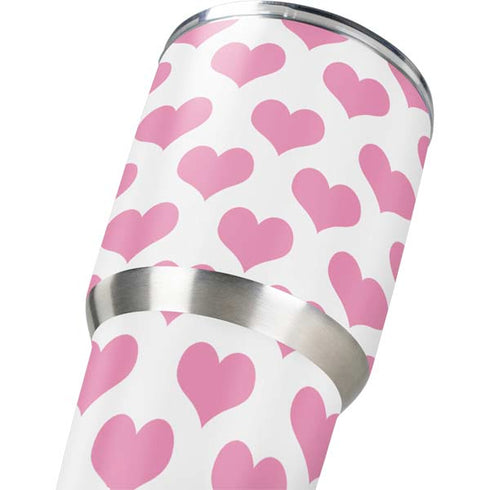Plush Pink Hearts Yeti 30oz Rambler Tumbler Skin