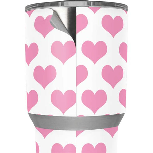 Plush Pink Hearts Yeti 30oz Rambler Tumbler Skin