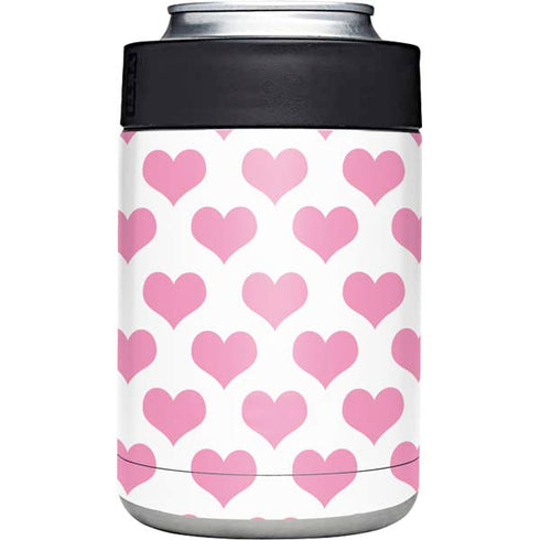 Plush Pink Hearts Yeti Colster Can Insulator Skin