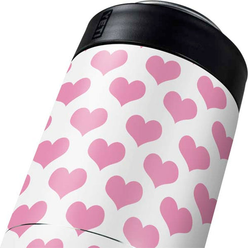 Plush Pink Hearts Yeti Colster Can Insulator Skin