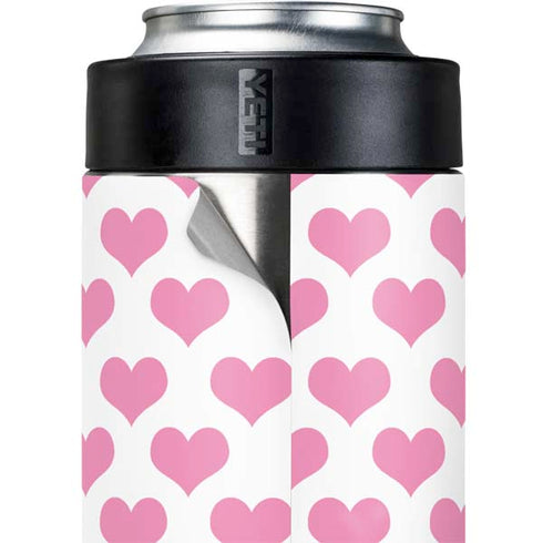 Plush Pink Hearts Yeti Colster Can Insulator Skin