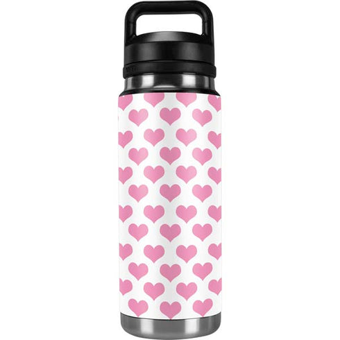 Plush Pink Hearts YETI Rambler 26oz Bottle Skin