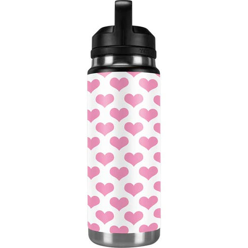 Plush Pink Hearts YETI Rambler 26oz Bottle Skin