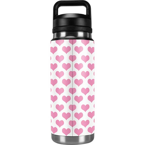 Plush Pink Hearts YETI Rambler 26oz Bottle Skin