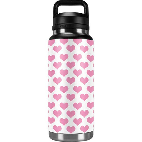Plush Pink Hearts YETI Rambler 36oz Bottle Skin
