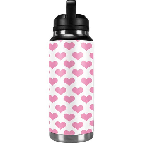 Plush Pink Hearts YETI Rambler 36oz Bottle Skin