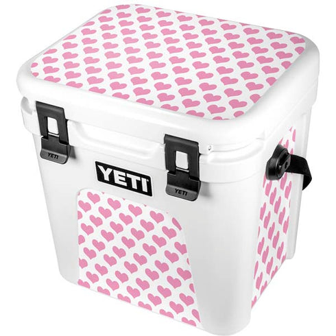 Plush Pink Hearts YETI Roadie 24 Hard Cooler Skin