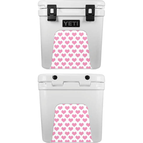 Plush Pink Hearts YETI Roadie 24 Hard Cooler Skin