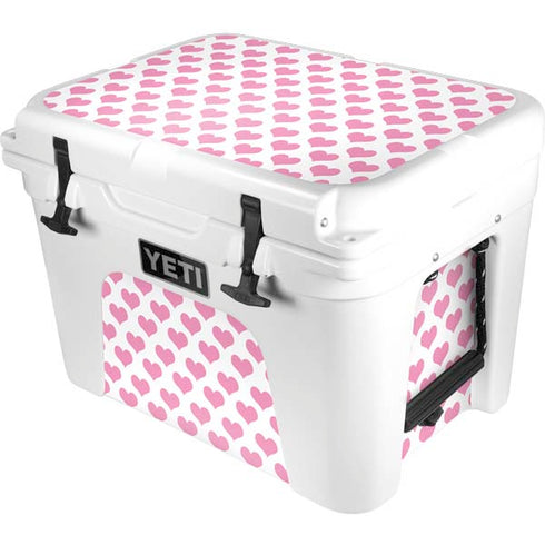 Plush Pink Hearts YETI Tundra 35 Hard Cooler Skin