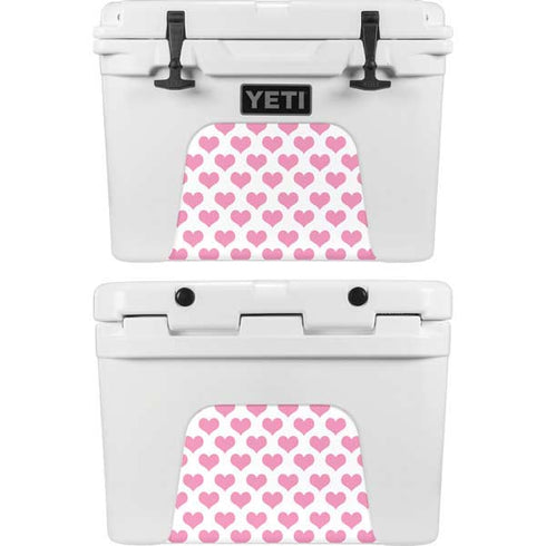 Plush Pink Hearts YETI Tundra 35 Hard Cooler Skin