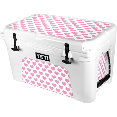 Plush Pink Hearts YETI Tundra 45 Hard Cooler Skin