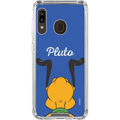 Disney Friends Pluto Backwards Galaxy A30 Clear Case