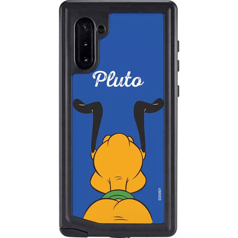 Disney Friends Pluto Backwards Galaxy Note 10 Waterproof Case