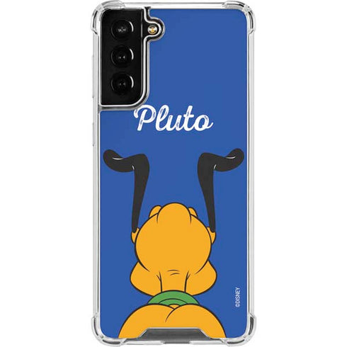 Disney Friends Pluto Backwards Galaxy S21 FE Clear Case