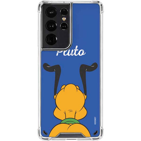 Disney Friends Pluto Backwards Galaxy S21 Ultra 5G Clear Case