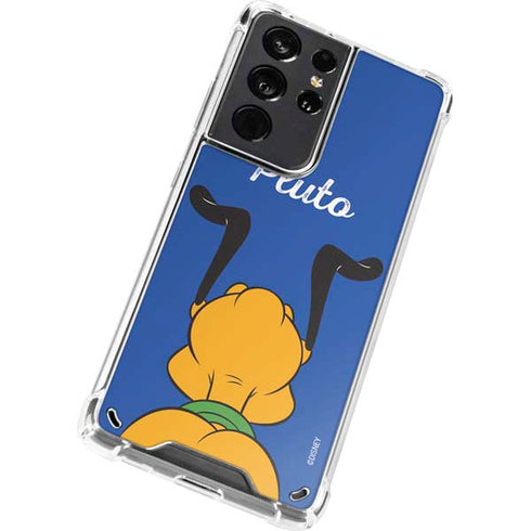 Disney Friends Pluto Backwards Galaxy S21 Ultra 5G Clear Case