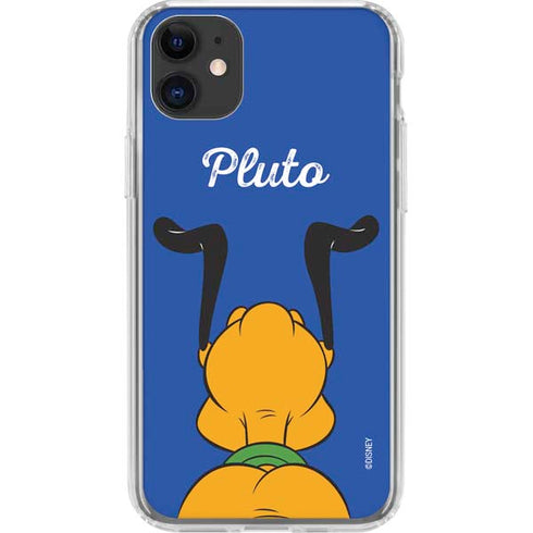 Disney Friends Pluto Backwards iPhone 11 Clear Case