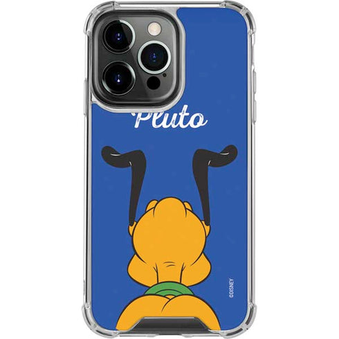 Disney Friends Pluto Backwards iPhone 14 Pro Clear Case