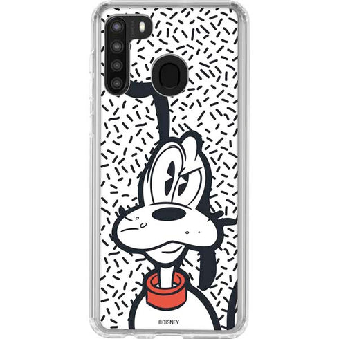 Disney Friends Pluto Confused Galaxy A21 Clear Case