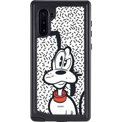 Disney Friends Pluto Confused Galaxy Note 10 Waterproof Case