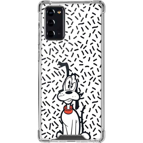 Disney Friends Pluto Confused Galaxy Note20 5G Clear Case
