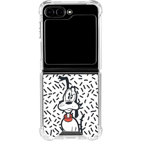 Disney Friends Pluto Confused Galaxy Z Flip5 5G Clear Case