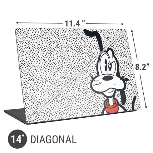 Disney Friends Pluto Confused Universal Laptop 14in (11.4 x 8.2in) Skin