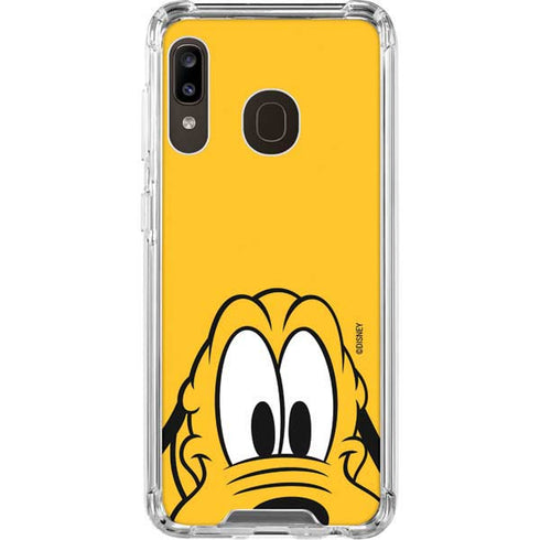 Disney Friends Pluto Up Close Galaxy A30 Clear Case