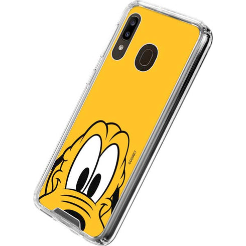 Disney Friends Pluto Up Close Galaxy A30 Clear Case