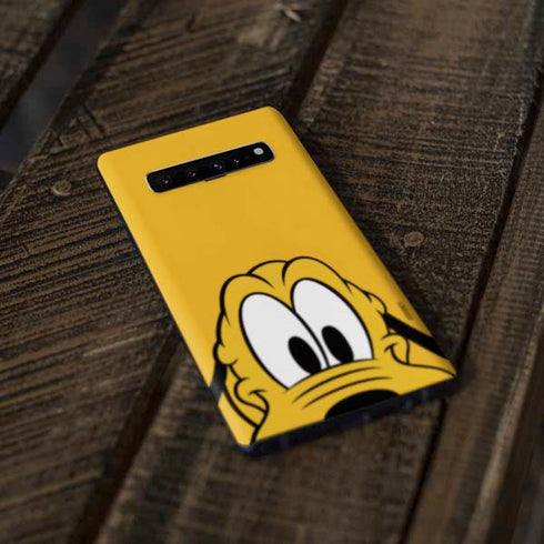 Disney Friends Pluto Up Close Galaxy S10 Plus Skin