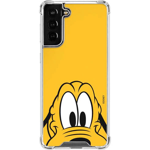 Disney Friends Pluto Up Close Galaxy S21 FE Clear Case