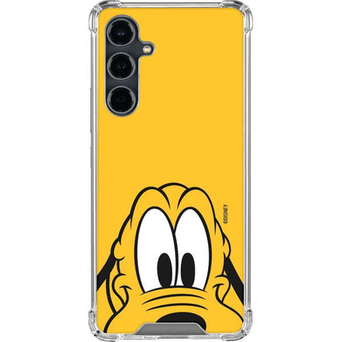 Disney Friends Pluto Up Close Galaxy S23 FE Clear Case