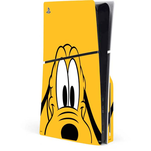 Disney Friends Pluto Up Close PS5 Slim Disk Console Skin