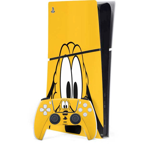 Disney Friends Pluto Up Close PS5 Slim Digital Edition Console Skin